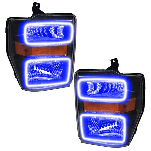 Oracle 08-10 Ford F250/350 LED HL - Black - ColorSHIFT w/ 2.0 Controller - 7190-333