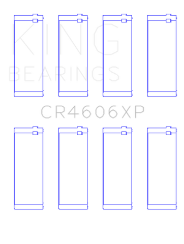 King Engine Bearings Saab B204/B205/B234/B235 (Size +0.25mm) Connecting Rod Bearing Set - CR4606XP0.25