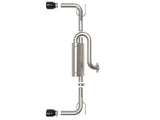aFe 19-22 Mazda 3 L4 2.5L Takeda 3in to 2-1/2in 304 Stainless Steel Axle-Back Exhaust w/ Black Tip - 49-37023-B