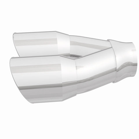 MagnaFlow Double Wall 3in Dual Round Polished Tip 2.25in Inlet - 35226