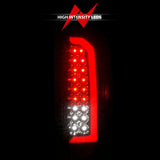 ANZO 15-21 GMC Canyon Full LED Taillights w/ Red Lightbar Black Housing/Clear Lens - 311434