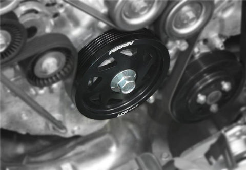 PERRIN 15-18 Subaru WRX / 13-20 BRZ / 14-18 FXT / 13-16 Crosstrek Lightened Crank Pulley - Black - PSP-ENG-101BK