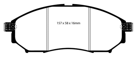 EBC 08-13 Infiniti EX35 3.5 Yellowstuff Front Brake Pads - DP41671R