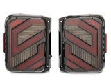 Raxiom 07-18 Jeep Wrangler JK Axial Series Trident LED Tail Lights- Blk Housing (Clear Lens) - J173719