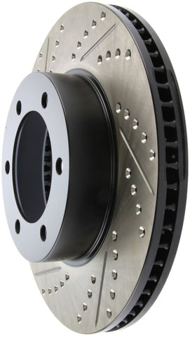 StopTech 00-06 Toyota Tundra / 01-07 Toyota Sequoia Front Right Slotted & Drilled Rotor - 127.44118R