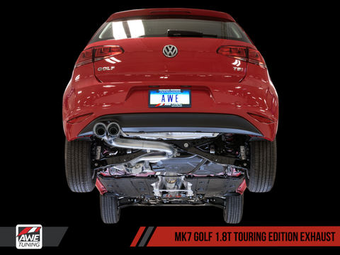 AWE Tuning VW MK7 Golf 1.8T Touring Edition Exhaust w/Chrome Silver Tips (90mm) - 3015-22052