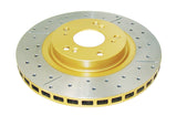 DBA 07-15 Acura CSX Type-S Front Street Series Drilled & Slotted Rotor w/Gold Hat - DBA2500X