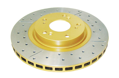 DBA 07-15 Acura CSX Type-S Front Street Series Drilled & Slotted Rotor w/Gold Hat - DBA2500X