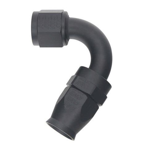 DeatschWerks 10AN Female Flare Swivel 120-Degree Hose End PTFE - Anodized Matte Black - 6-02-0878-B