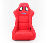 NRG FRP Bucket Seat ULTRA Edition - Large (Red Alcantara/Gold Glitter Back) - FRP-302RD-ULTRA