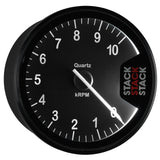 Autometer Stack Clubman Tachometer 80mm 0-10K RPM - Black - ST200-010
