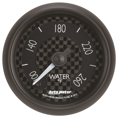 Autometer GT Series 52mm Full Sweep Electronic 100-260 Deg F Water Temperature Gauge - 8055