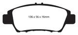 EBC 10+ Honda CR-Z 1.5 Hybrid Greenstuff Front Brake Pads - DP22041