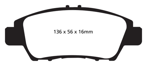 EBC 10+ Honda CR-Z 1.5 Hybrid Greenstuff Front Brake Pads - DP22041