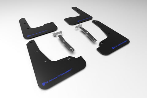 Rally Armor 21-23 Hyundai Elantra Black UR Mud Flap w/Blue Logo - MF69-UR-BLK-BL