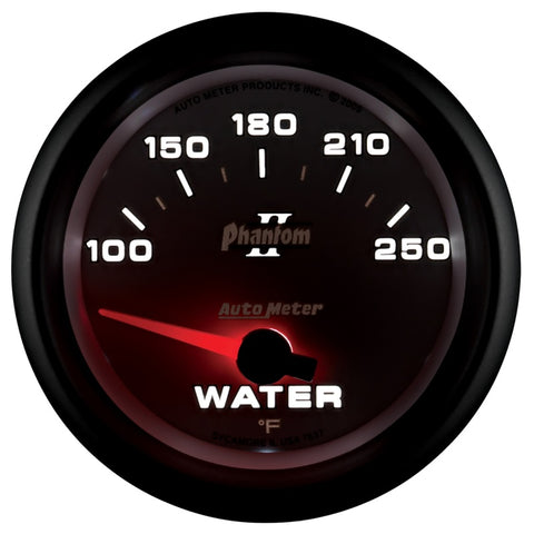 Autometer Phantom II 2-5/8in 100-250 Degrees F Electrical Water Temperature Gauge - 7837