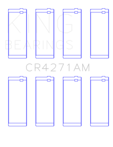 King Engine Bearings 1/95-12/09 Chrysler/ 1/02-12/06 Jeep 148CI 2.4L L4 (Size 0.75) Rod Bearing Set - CR4271AM0.75
