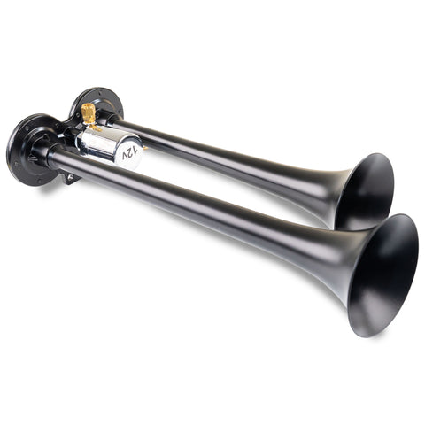 Kleinn Black Dual Horn/ 15In/12.25In - XCR2.0 Coated Zinc Alloy - 102-1