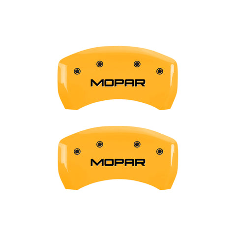 MGP Front set 2 Caliper Covers Engraved Front JEEP Black finish silver ch - 42011FJEPBK