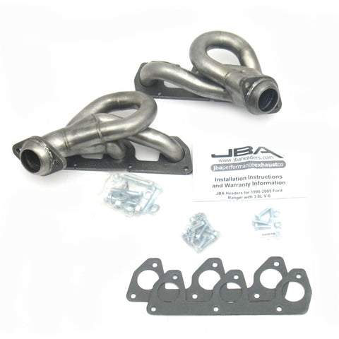 JBA 02-08 Ford Ranger 3.0L V6 w/o EGR 1-1/2in Primary Raw 409SS Cat4Ward Header - 1647S-1