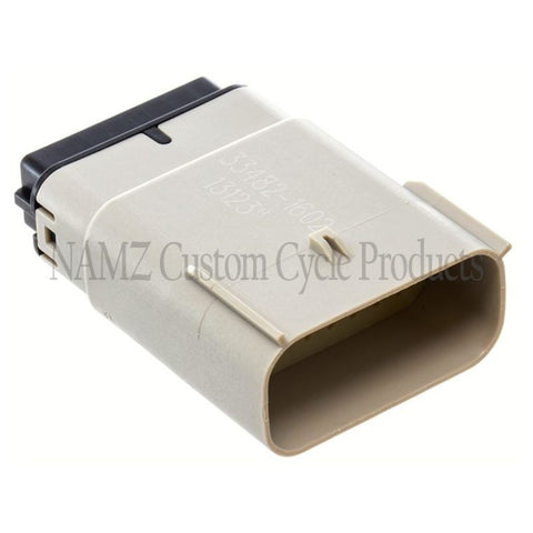 NAMZ 07-23 V-Twin Glide Left Handlebar Ctrl Molex MX-150 16-Pos Male Connectr - Gray (HD 72492-07GY) - NM-33482-1602