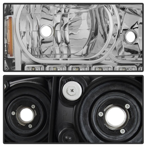 xTune Dodge Charger 06-10 1Pc LED Crystal Headlights Chrome HD-ON-DCH05-1PC-LED-C - 5017628