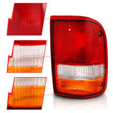 ANZO 1993-1997 Ford Ranger Tail Light Red/Clear (OE) - 311310