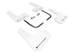Rally Armor 19-21 Hyundai Veloster Turbo R-Spec White UR Mud Flap w/ Black Logo - MF58-UR-WH/BLK