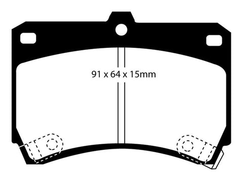 EBC 94-97 Ford Aspire 1.3 manual Redstuff Front Brake Pads - DP3884C