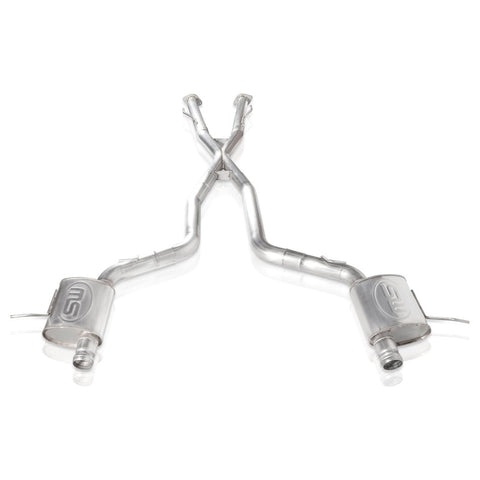 Stainless Works 2018 Jeep TrackHawk 6.2L 3in Catback System X-Pipe Turbo S-Tube Muffler Stock Exit - JEEP1862CB-S