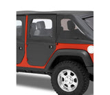 Bestop 07-18 Jeep Wrangler JK 4-Door Full Fabric Doors (Rear Doors Black Twill) - 51799-17