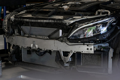 CSF 2015+ Mercedes Benz C63 AMG (W205) Front Mount Heat Exchanger w/Rock Guard - 8088
