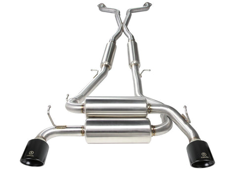 aFe Takeda 2-1/2 in 304 SS Cat-Back Exhaust System Infiniti G37 08-13/Q60 14-15 V6-3.7 w/ Black Tips - 49-36103-B
