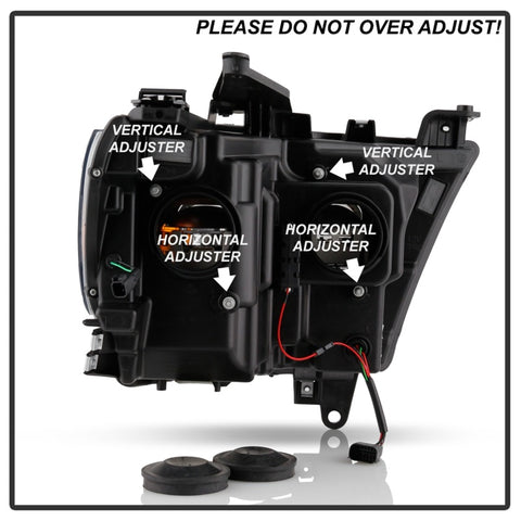 Spyder Dodge Ram 19-20 Halogen Model Projector Headlights Chrome PRO-YD-DR19HALSI-SEQ-C - 5087409