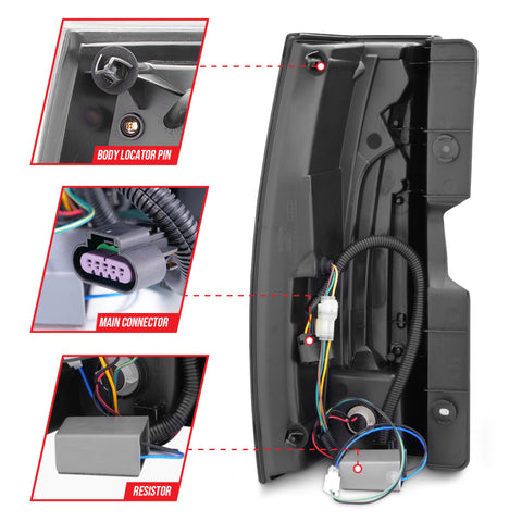 ANZO 2007-2014 Chevrolet Suburban LED Taillights Smoke G5 - Escalade Look - 311232
