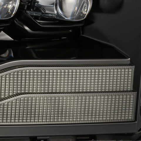 AlphaRex 06-08 Ram 1500HD NOVA LED Proj Headlights Plnk Style Alpha Blk w/Seq Signal/DRL/Amber LED - 880538