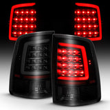 ANZO 2009-2018 Dodge Ram 1500 LED Taillight Plank Style Black w/Smoke Lens - 311319