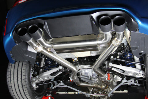 Dinan 19-21 BMW M2 Competition (F87) Free Flow Axleback Exhaust System w/X-Pipe - Black Tips - D660-0082-BLK