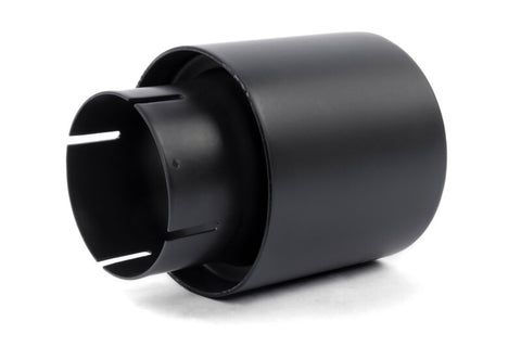 Dinan Double-Walled 4in Clamp-On Exhaust Tip - Black - 4in Outlet / 2.75in Inlet - D663-0601-BOX