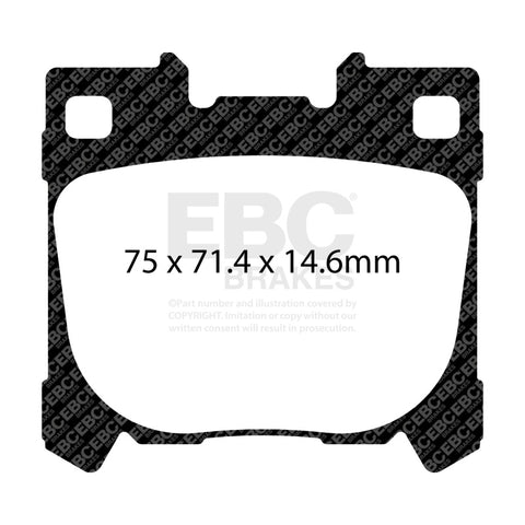 EBC 2022+ Toyota GR Yaris Bluestuff Rear Brake Pads - DP52431NDX