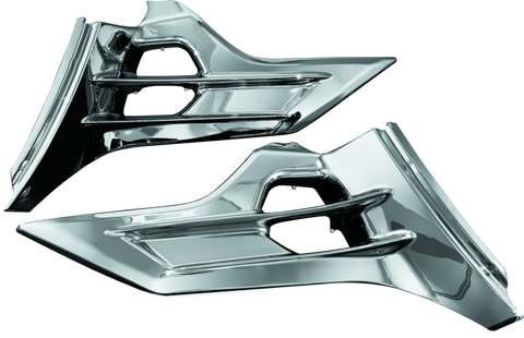 Kuryakyn Louvered Battery Box Covers 12-17 Honda GL1800 Chrome - 7368