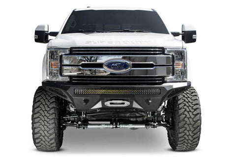 Addictive Desert Designs 17-18 Ford F-250 Super Duty Stealth Fighter Front Bumper w/ Winch Mounts - F161202860103