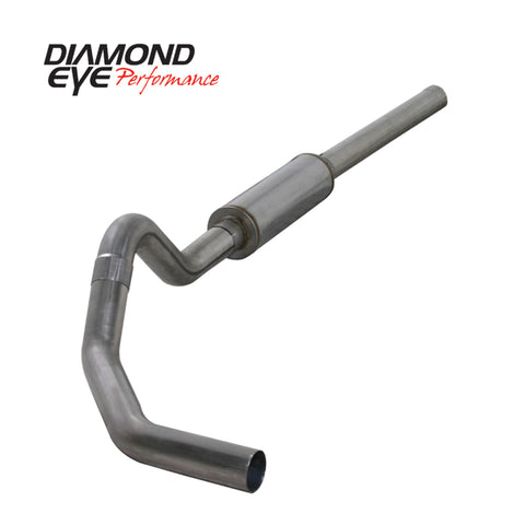 Diamond Eye KIT 4in CB MFLR RPLCMENT PIPE SGL SS: 2004.5-2007.5 DODGE CUMMINS 600 - K4234S-RP