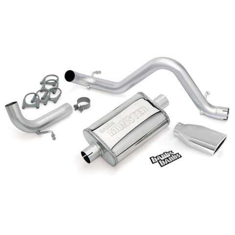 Banks Power 12-15 Jeep 3.6L Wrangler (All) - 2dr Monster Exh Sys - SS Single Exh w/ Chrome Tip - 51342