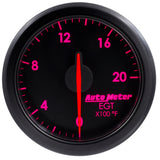 Autometer Airdrive 2-1/16in EGT Gauge 0-2000 Degrees F - Black - 9145-T