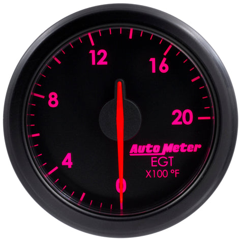 Autometer Airdrive 2-1/16in EGT Gauge 0-2000 Degrees F - Black - 9145-T