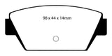 EBC 93-94 Eagle Talon 1.8 Yellowstuff Rear Brake Pads - DP4576R
