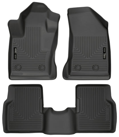 Husky Liners 2017 Jeep Compass Weatherbeater Black Front & 2nd Seat Floor Liners - 95681