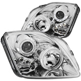 ANZO 1997-2001 Honda Prelude Projector Headlights w/ Halo Chrome w/ LED - 121342