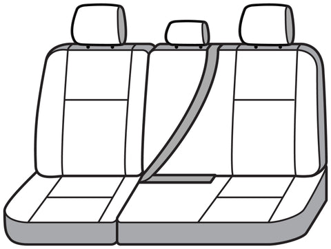 Covercraft 23-26 Ford F250-F550 SD Leatherette PrecisionFit Custom 2nd Row Seat Covers - Med Grey - GTF4352LTMG